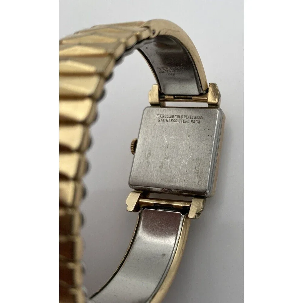 Vintage Benrus Mechanical Automatic Handwind 10k Rolled Gold Plate Bezel Watch